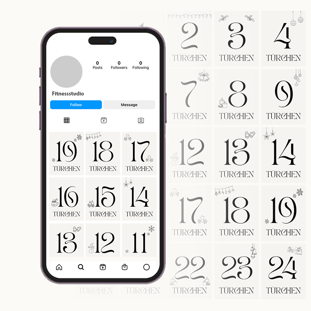 Social Media Template - Adventskalender (Fitness)