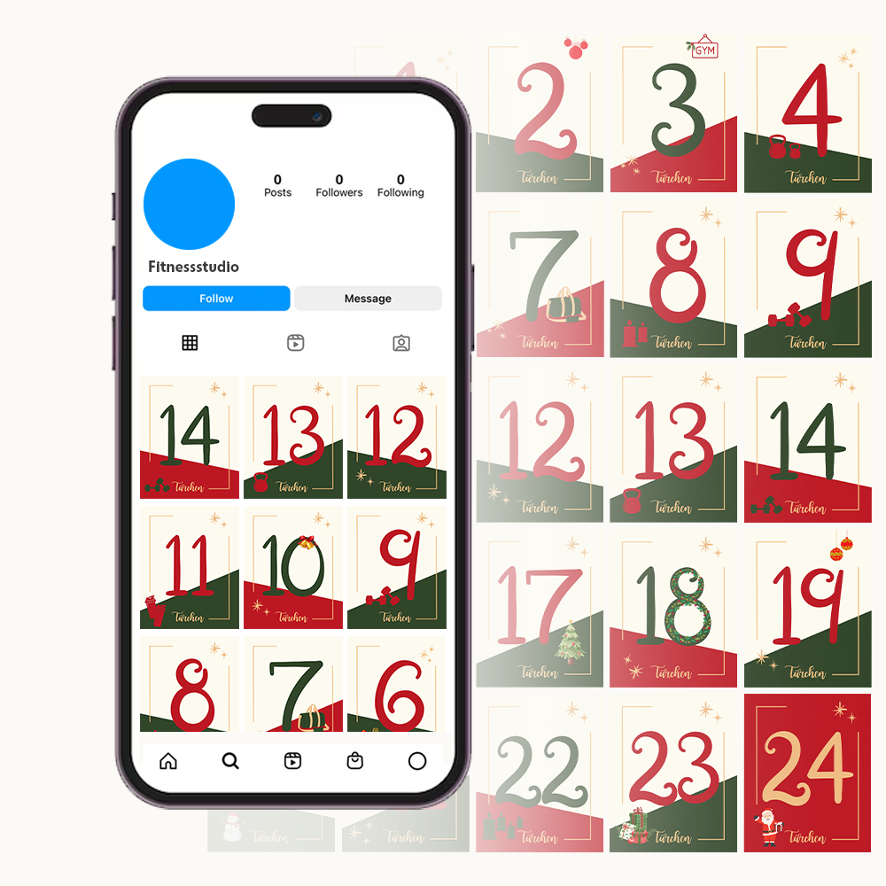 Social Media Template - Adventskalender (Fitness)