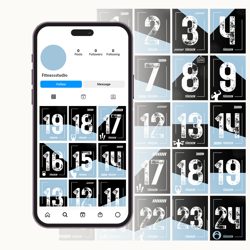 Social Media Template - Adventskalender (Fitness)